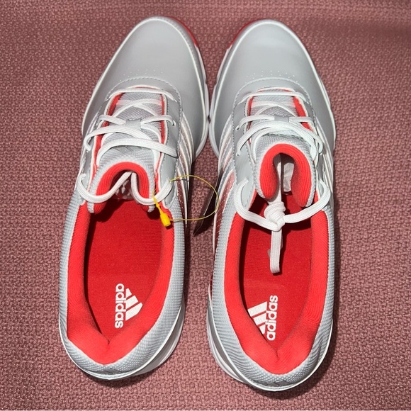 Adidas Tech Response Soft Spike Golf Shoes in Grey Pink Size 8.5 - Picture 6 of 9